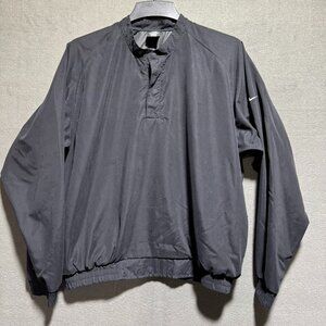 Nike Golf Windbreaker Men's Medium Black 1/4 Snap Pullover Jacket Performance